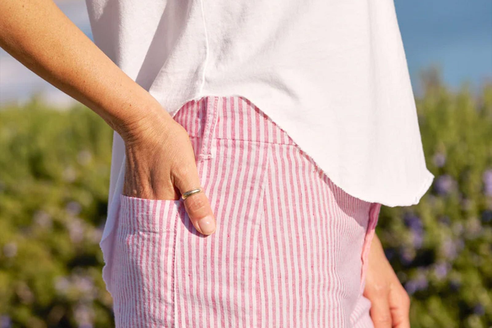 The Summer Pant That Does It All: Meet the Wexford in Red Stripe