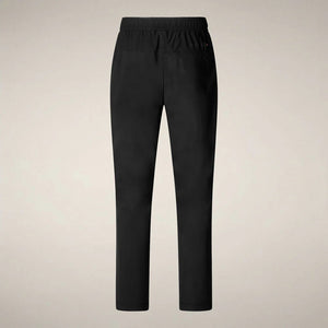 SAVE THE DUCK - MICHAEL PANTS: Beige, lightweight quick-dry trousers with an elastic waistband and straight-leg fit by SAVE THE DUCK, displayed from the front against a neutral background.