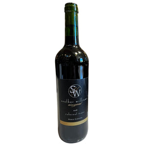A bottle of SOUTHER WILLIAMS CABERNET FRANC 2018 with a black label featuring the logo, vintage, and wine variety.