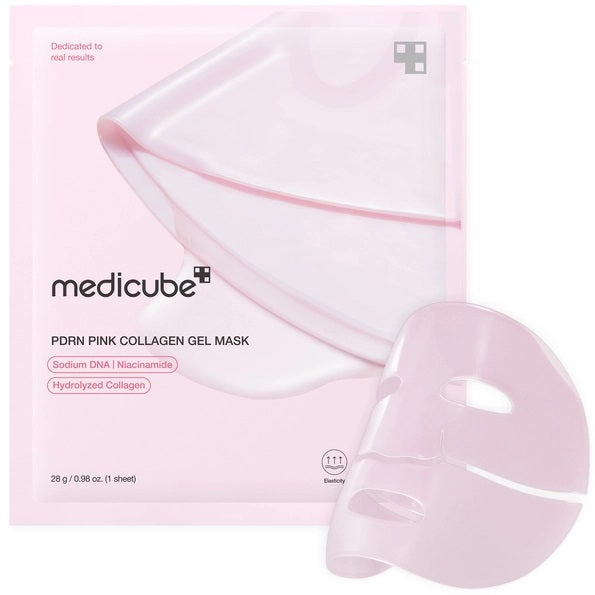 Experience the glow of glass skin with the KOSMIC KBEAUTY SKINCARE MEDICUBE - SALMON PDRN PINK COLLAGEN JELLY GEL MASK. This hydrating pink collagen jelly gel mask, complete with pink syringes for easy application, features Salmon DNA PDRN to refine pores and even skin tone, while Hydrolyzed Collagen firms and smoothes your complexion. Reveal refreshed, radiant skin with this innovative skincare essential.
