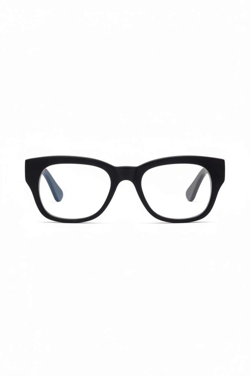 Front view of CADDIS - MIKLOS PROGRESSIVE READERS by CADDIS, featuring a premium acetate frame and clear, scratch-resistant lenses, shown against a white background.
