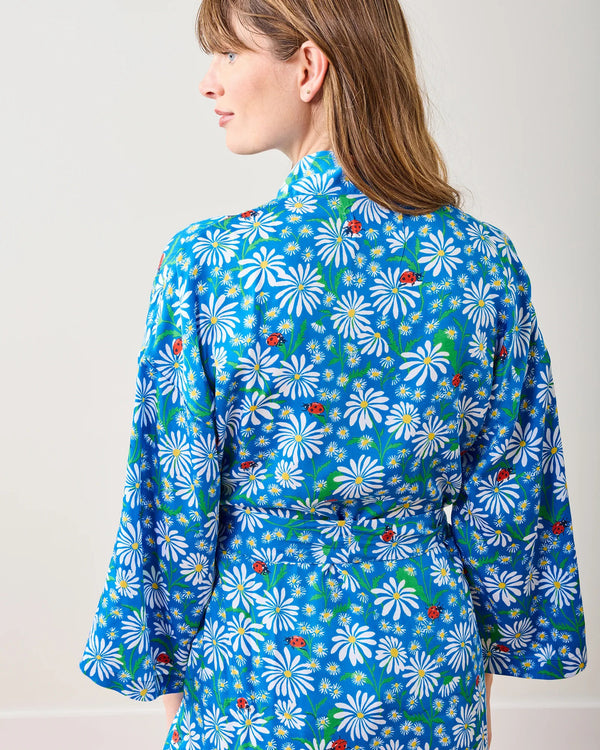 PRINTFRESH - SATIN MINI ROBE LUCKY DAISY - Fearrington Village
