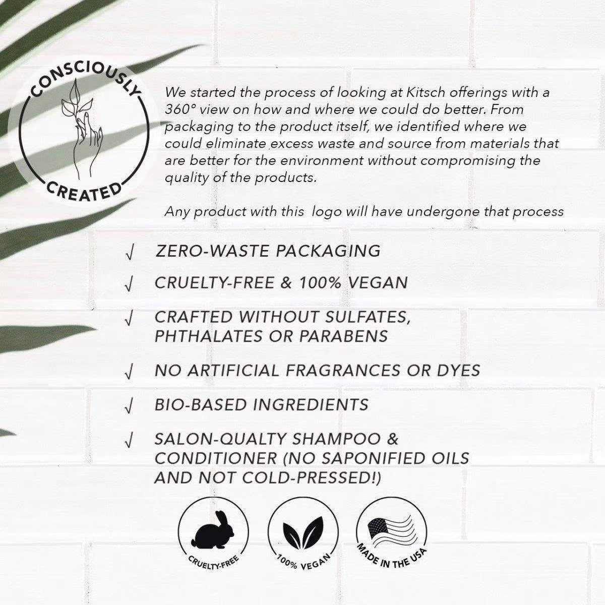 The pink KITSCH - CASTOR OIL SHAMPOO BAR is 3.2 oz (91g) of eco-friendly, color-safe, pH-balanced, vegan, and plastic-free hair care. Ideal for those seeking balance and sustainability with its "Nourishing Solid Shampoo" label for a well-balanced scalp.