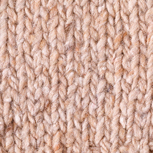 Close-up of the BASE MILANO - HEATHERED CREWNECK SWEATER, a textured, hand-knitted deep red virgin wool piece with multicolored flecks. Made in Italy by BASE MILANO.