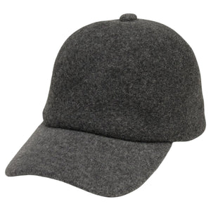 WYETH BRADY BASEBALL CAP in dark grey wool.