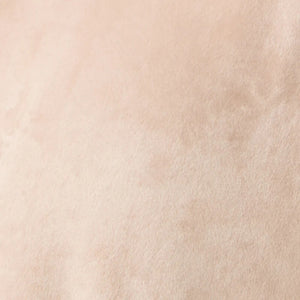 A long-sleeved, beige SOFTIES - SERENITY SHEAR MINK ZIP ROBE featuring a full-length zipper, round neckline, and two side pockets.
