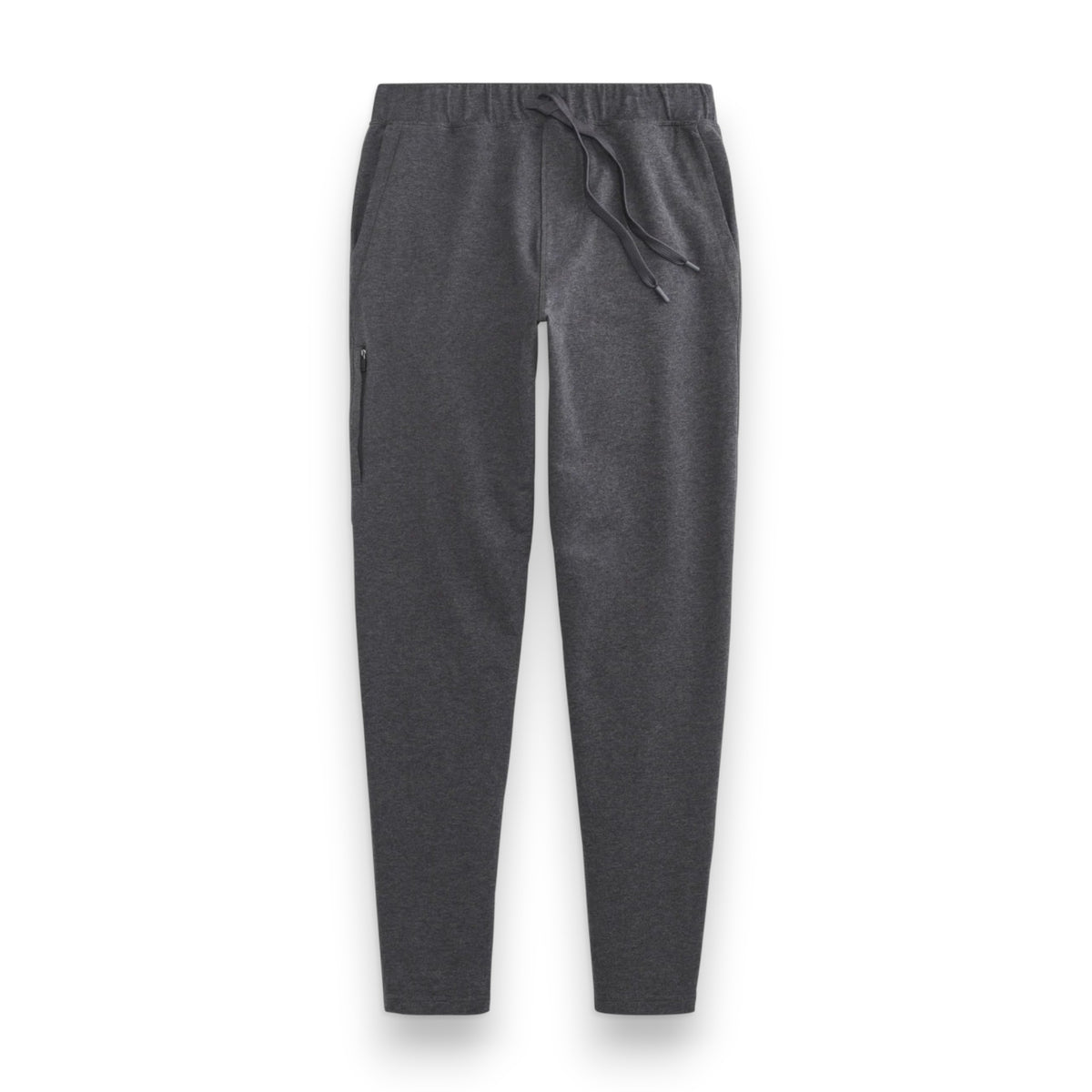 The MACK WELDON ACE Straight Leg Sweatpant in dark navy features French terry fabric, an elastic waistband with adjustable drawstring, and side pockets, shown on a white background.