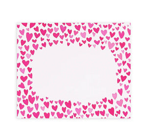 The E. FRANCES PAPER - DOGGIE DRESS-UP CLASSROOM VALENTINE SET features three dogs dressed festively: one in striped pajamas, another with a heart bandana, and a third with heart antennae. “Happy Valentine’s Day!” is displayed across the top against a backdrop of pink hearts, ideal for charming Valentines or envelopes.