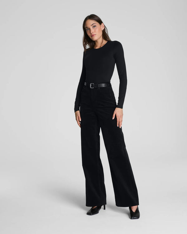 SPANX - CORDUROY WIDE LEG JEAN IN BLACK - Fearrington Village