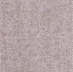 Close-up of the WIGENS Modern Wool Baseball Cap in beige herringbone, featuring a classic V-shaped zigzag pattern in light brown and beige tones that showcases the refined craftsmanship of WIGENS’ Italian textile heritage.