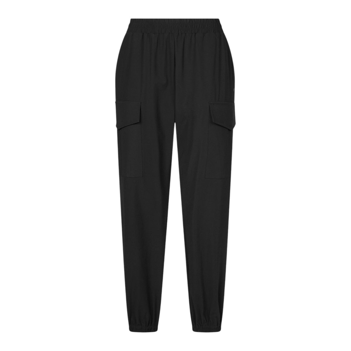 SAVE THE DUCK&#39;s GLYN Cargo Pull-On Pant features a plain, light beige textured surface with subtle vertical lines and quick-dry properties.