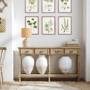 The NAPA HOME AND GARDEN - MADDIE TABLE LAMP features a round, ribbed ceramic base in light beige and a textured brown natural linen shade, adding simple modern style to any room.