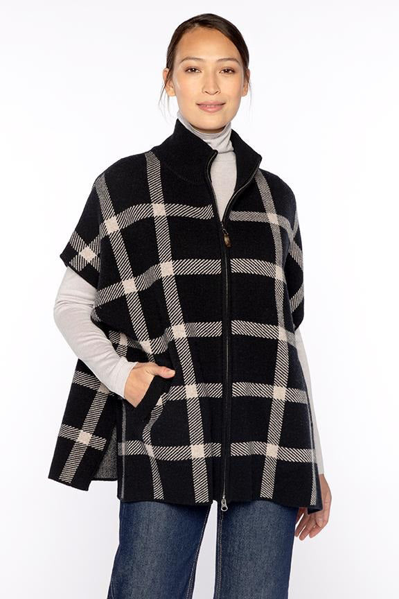 The KINROSS CASHMERE ZIP MOCK NECK CARDIGAN by KINROSS is an olive green, short-sleeve knitwear piece featuring a high ribbed collar and front zipper closure, crafted from a versatile cashmere blend. Displayed against a white background.