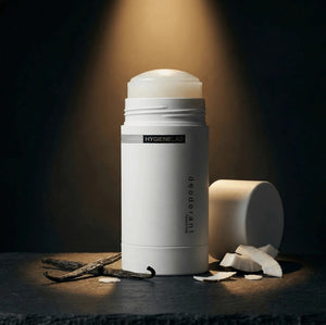 Discover the refreshing escape of HYGIENELAB - DEODORANT, COCONUT CRISP—an aluminum-free deodorant by HYGIENELAB that blends notes of coconut, soft vanilla, and amyris wood. This non-toxic formula provides 24-hour protection, leaving you feeling confident all day. Enjoy a light, clean tropical scent with a touch of floral and grounded wood notes as vibrant hints of coconut and vanilla flower surround you.
