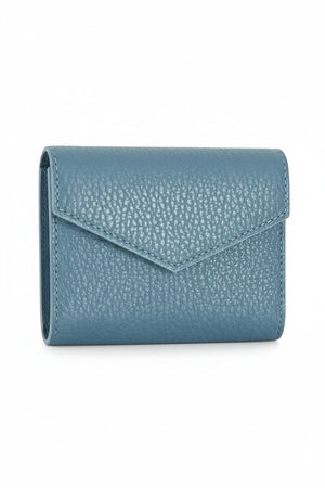 LE BORSETTE LEATHER FOLDOVER WALLET in brown pebbled leather with an envelope-style flap.