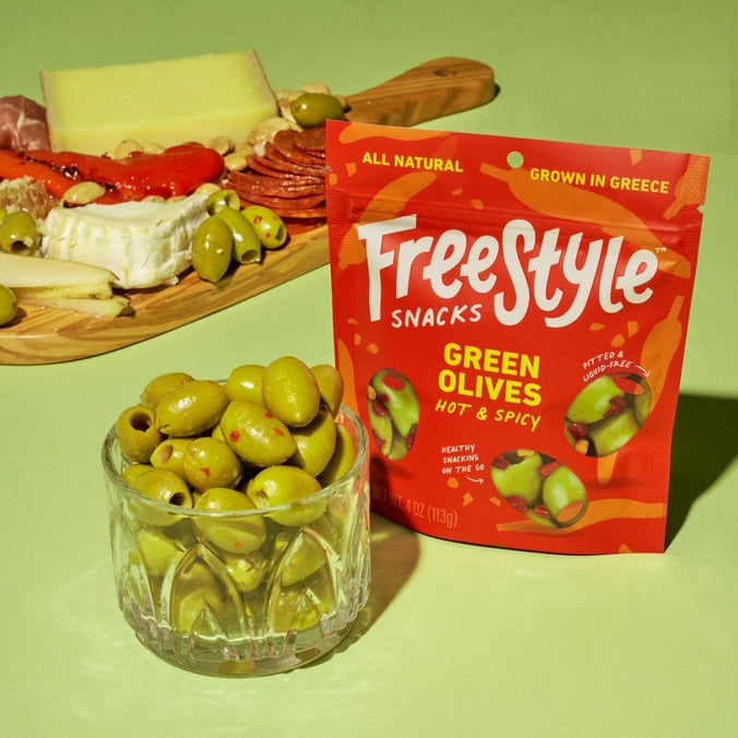 FREESTYLE - HOT & SPICY GREEN OLIVES - Fearrington Village
