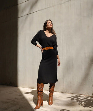 The MONARK BELT by ADA is a brown leather belt with a modern touch, featuring a brass buckle and three gold studs near the loop, stylishly displayed on a white background.