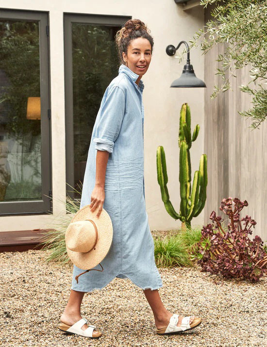 FRANK AND EILEEN - RORY MAXI SHIRTDRESS IN FAMOUS DENIM - Fearrington Village FRANK AND EILEEN - RORY MAXI SHIRTDRESS IN FAMOUS DENIM - Fearrington Village