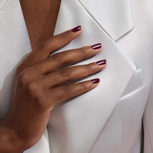 Explore five stunning shades with MANUCURIST INC’s non-toxic, bio-sourced nail polish collection: Violeta (pinky purple), Dark Pansy (burgundy), Prune—a deep wine-red from the GREEN™ NAIL POLISH range—Hollyhock (blackish red), and Aubergine (dark purple). Each richly pigmented polish offers a safe and beautiful way to wear vibrant hues, including the standout wine-red Prune shade.