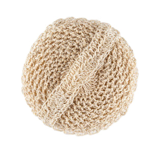 The BAUDELAIRE - SISAL SPONGE is a round, woven scrub pad with a looped handle, handmade in Colombia by BAUDELAIRE, shown on a plain white background.