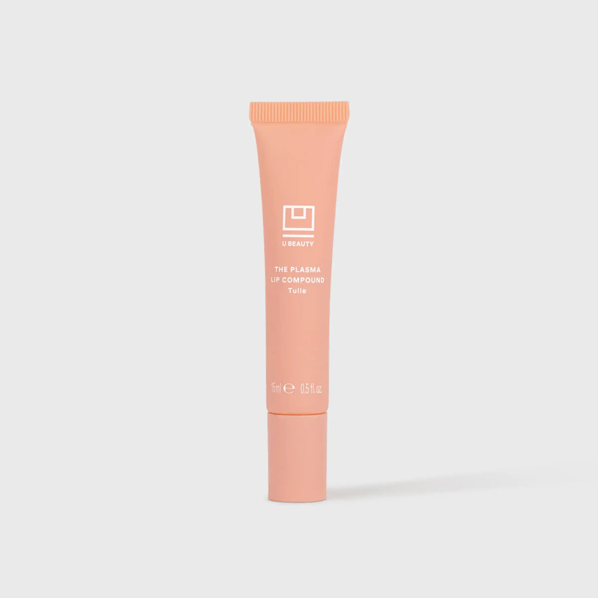 A woman uses U BEAUTY's PLASMA LIP COMPOUND IN TUILLE with a pen-like applicator. Clinical results: 100% see improved hydration, 93% notice fewer lines/wrinkles, and 97% experience fuller-looking lips.