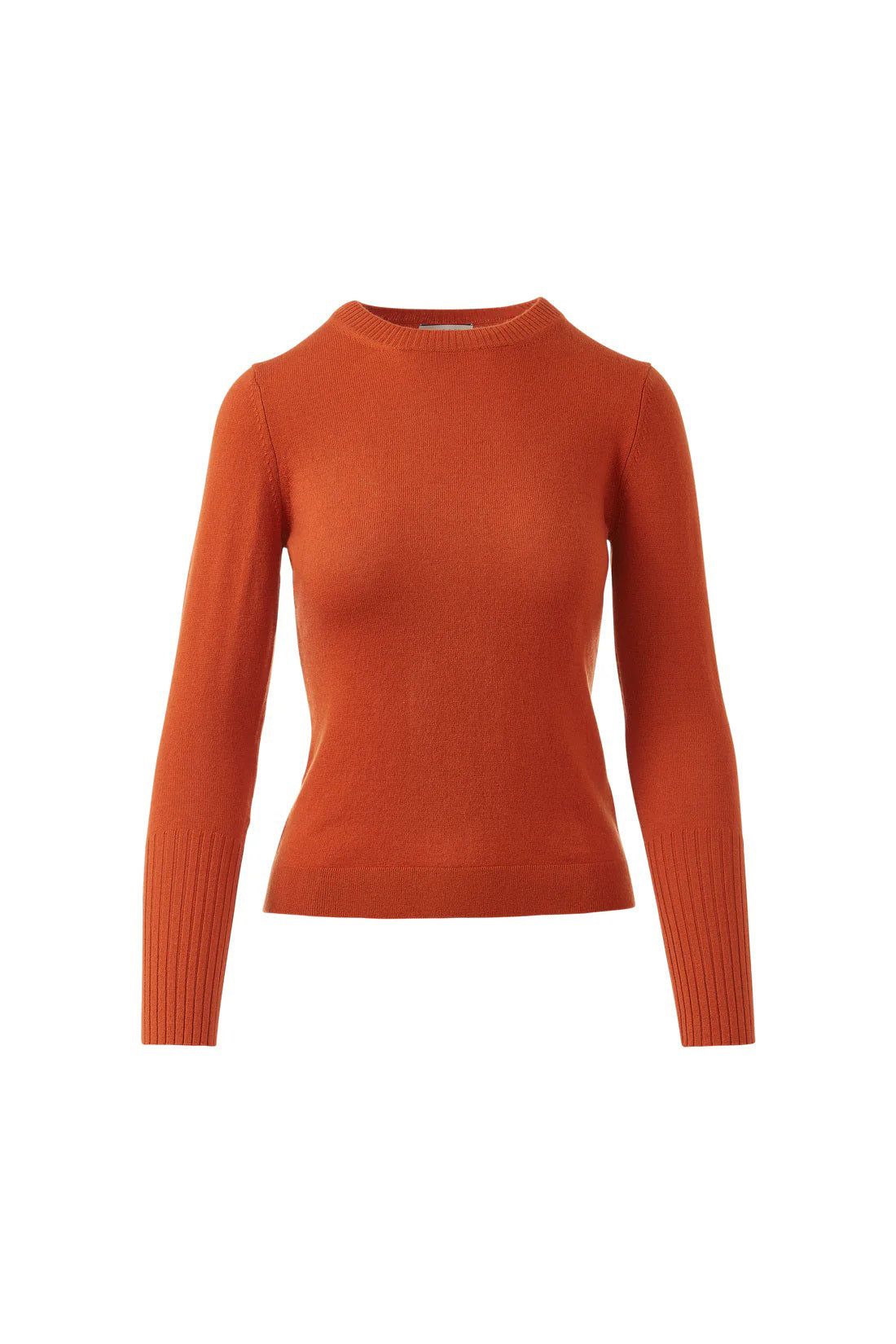 Close-up of the KINROSS CASHMERE - CASHMERE CREWNECK SWEATER, showcasing its soft blue knit, textured vertical ribbing, and premium cashmere yarn—a timeless classic from KINROSS.