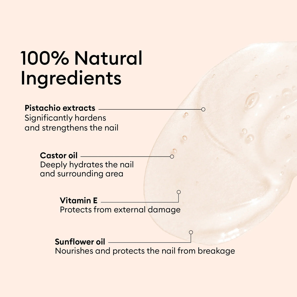 A person applies the MANICURIST - NOURISHING NAIL PEN by MANUCURIST INC to their fingernail, with only hands and the pen visible against a light peach background.
