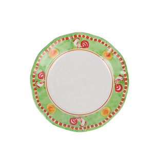 The VIETRI Melamine Campagna Salad Plate features handpainted birds, adding charm to your outdoor dining experience.