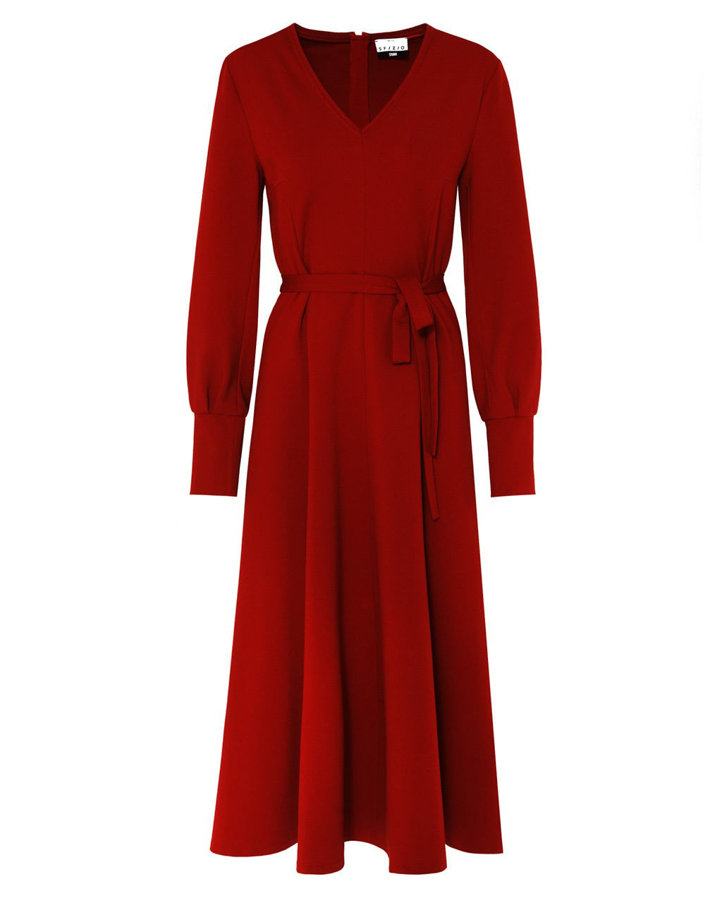 SFIZIO - LONG SLEEVE V-NECK FLARE SKIRT DRESS - Fearrington Village SFIZIO - LONG SLEEVE V-NECK FLARE SKIRT DRESS - Fearrington Village