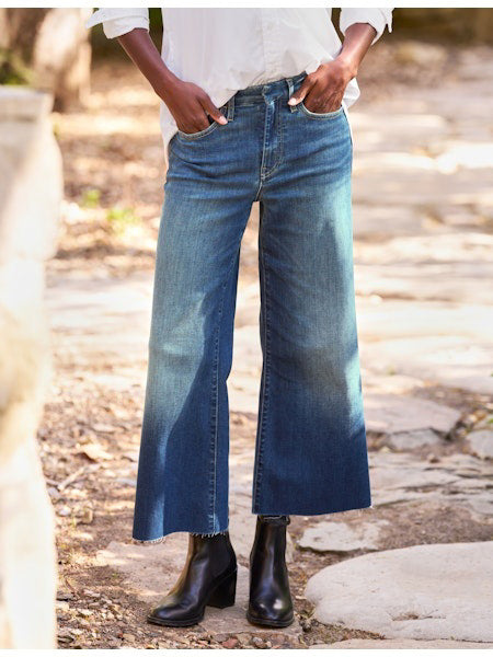 ロンハーマンFrank&Eileenパンツ☆WICKLOW☆フランクアイリーン FRANK AND EILEEN - GALWAY WIDE LEG JEAN IN 1999 WASH - Fearrington