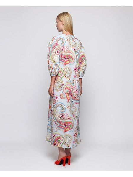 MIRTO 1956 - PAISLEY PRINT LONG SLEEVE DRESS - Fearrington Village MIRTO 1956 - PAISLEY PRINT LONG SLEEVE DRESS - Fearrington Village