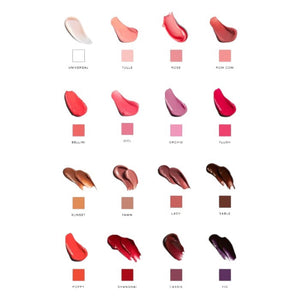 A gray tube of U BEAUTY THE PLASMA LIP COMPOUND 15ML, a hydrating lip treatment with a ribbed cap and minimalist design, stands upright against a white background.