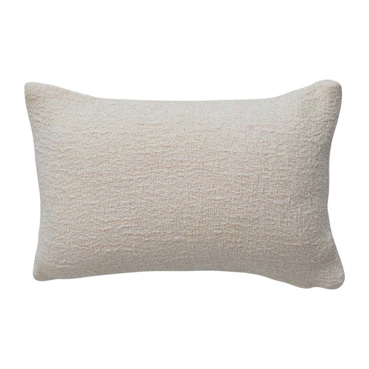 The “LOVER” LUMBAR PILLOW by CREATIVE COOP is a cream-colored cotton slub accent pillow with “lover” in bold black lowercase letters, perfect as a charming decorative piece.