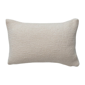 The “LOVER” LUMBAR PILLOW by CREATIVE COOP is a cream-colored cotton slub accent pillow with “lover” in bold black lowercase letters, perfect as a charming decorative piece.
