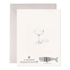 E. FRANCES PAPER - CHAMPAGNE TOWER CARD features a card with a champagne tower illustration and the message "To the happy couple!" on luxurious paper, including an envelope.