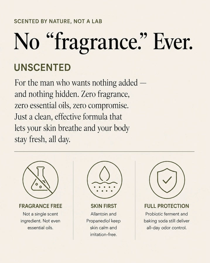 A beige cylindrical stick of HYGIENELAB - DEODORANT, UNSCENTED stands upright on a neutral background, featuring its aluminum-free formula for gentle, non-toxic 24-hour protection.