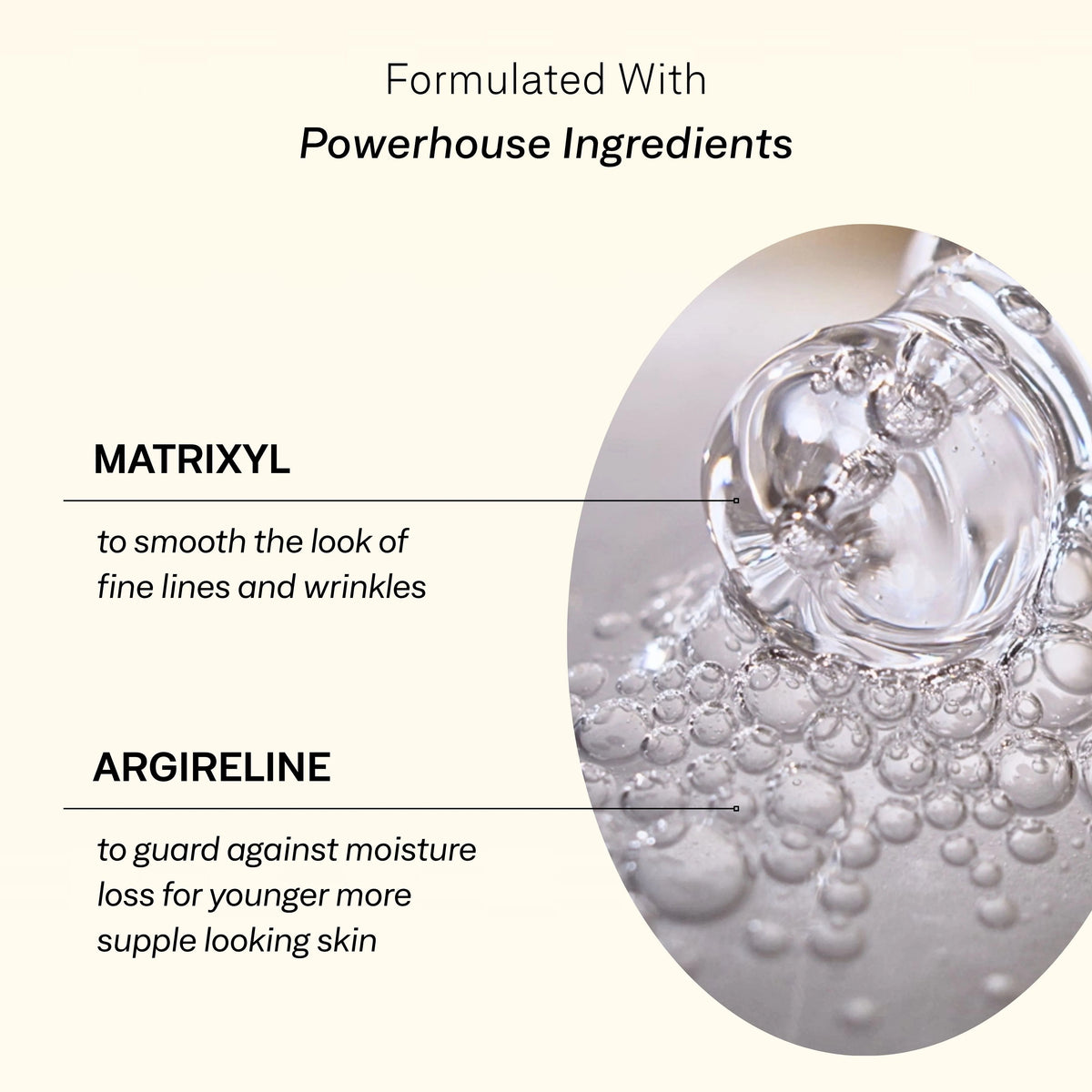 A frosted glass dropper bottle labeled “OMNILUX – PEPTIDE CONCENTRATE” features silver text and an orange starburst logo, containing 30 mL (1 fl oz) of skincare formula from OMNILUX enriched with powerful ingredients such as Argireline and Matrixyl.