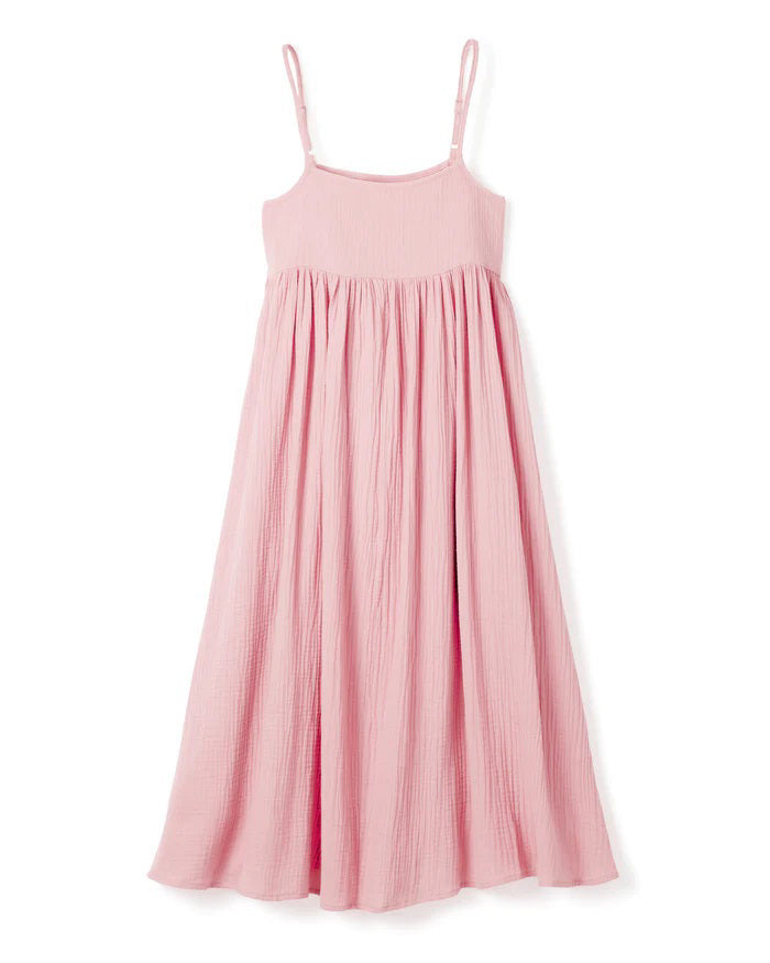 cotton lounge dress PETITE PLUME - GAUZE SERENE LOUNGE DRESS