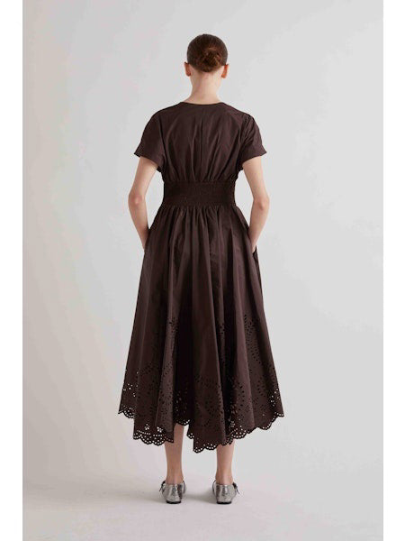 MEIMEIJ - V NECK LASER CUT DRESS - Fearrington Village MEIMEIJ - V NECK LASER CUT DRESS - Fearrington Village
