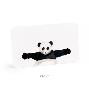 A box of 85 E. FRANCES PAPER - PANDA HUG LITTLE NOTES features a delightful watercolor panda illustration offering hugs, encouraging you to use the cards freely.