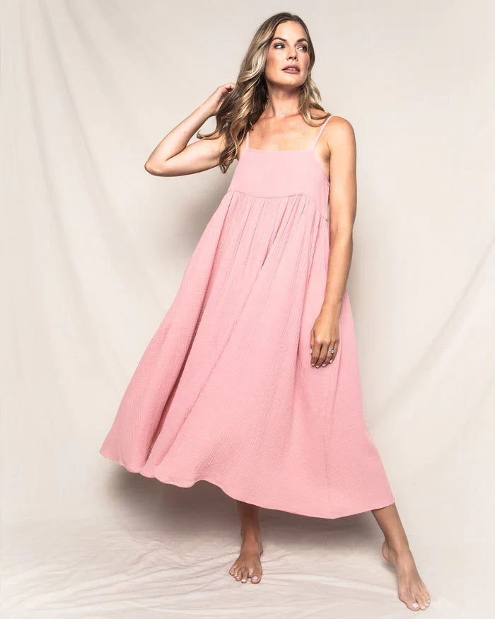 Petite Plume Girl's Pink Gauze Serene Nightdress - Baby, Little Kid, Big Kid - Pink