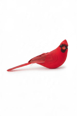 Red CLIP-ON CARDINAL ORNAMENT - 7” Christmas ornament.