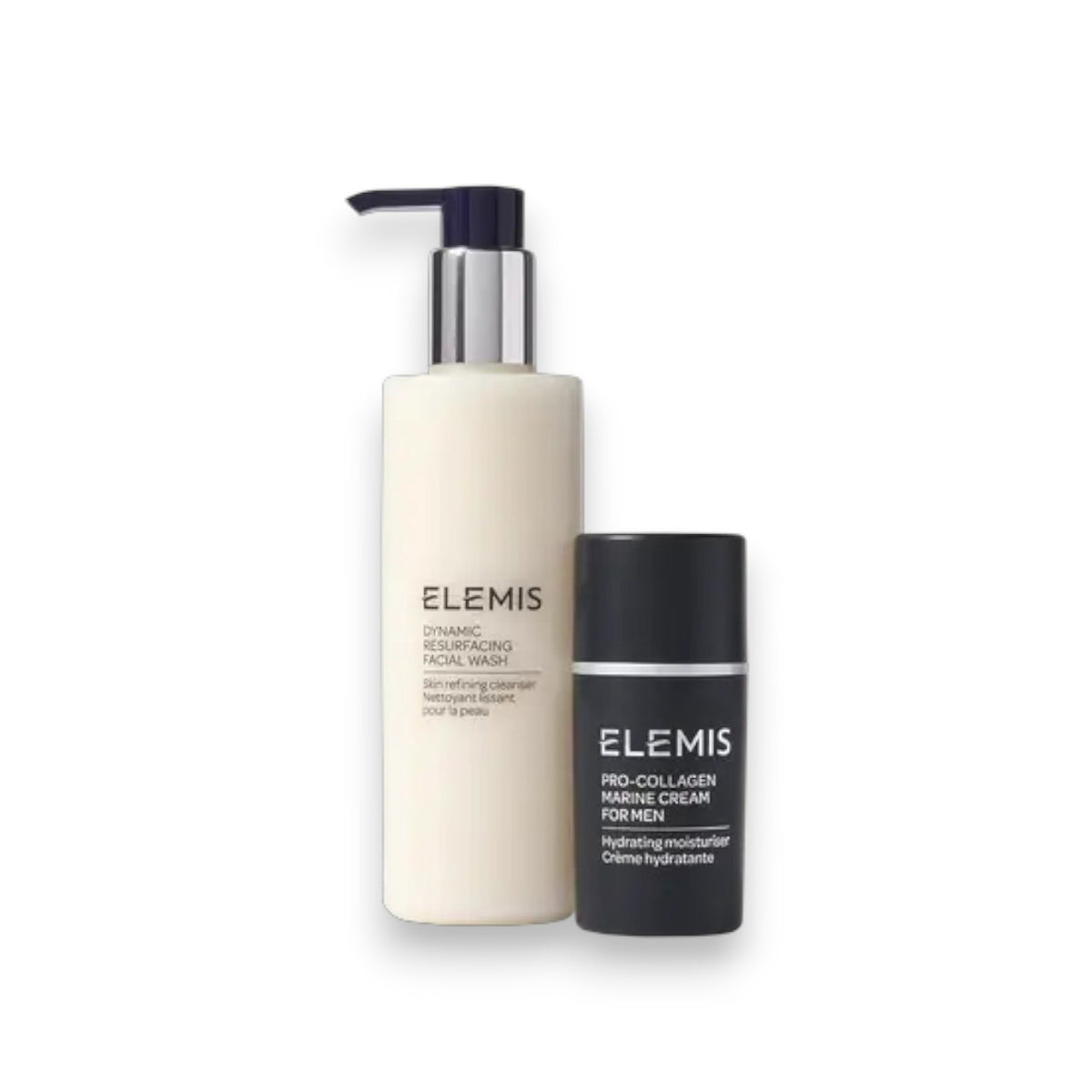 The ELEMIS - MEN'S DAILY RESET DUO by ELEMIS - STEINER, featuring two essential men’s skincare products, is displayed on a clean white background.