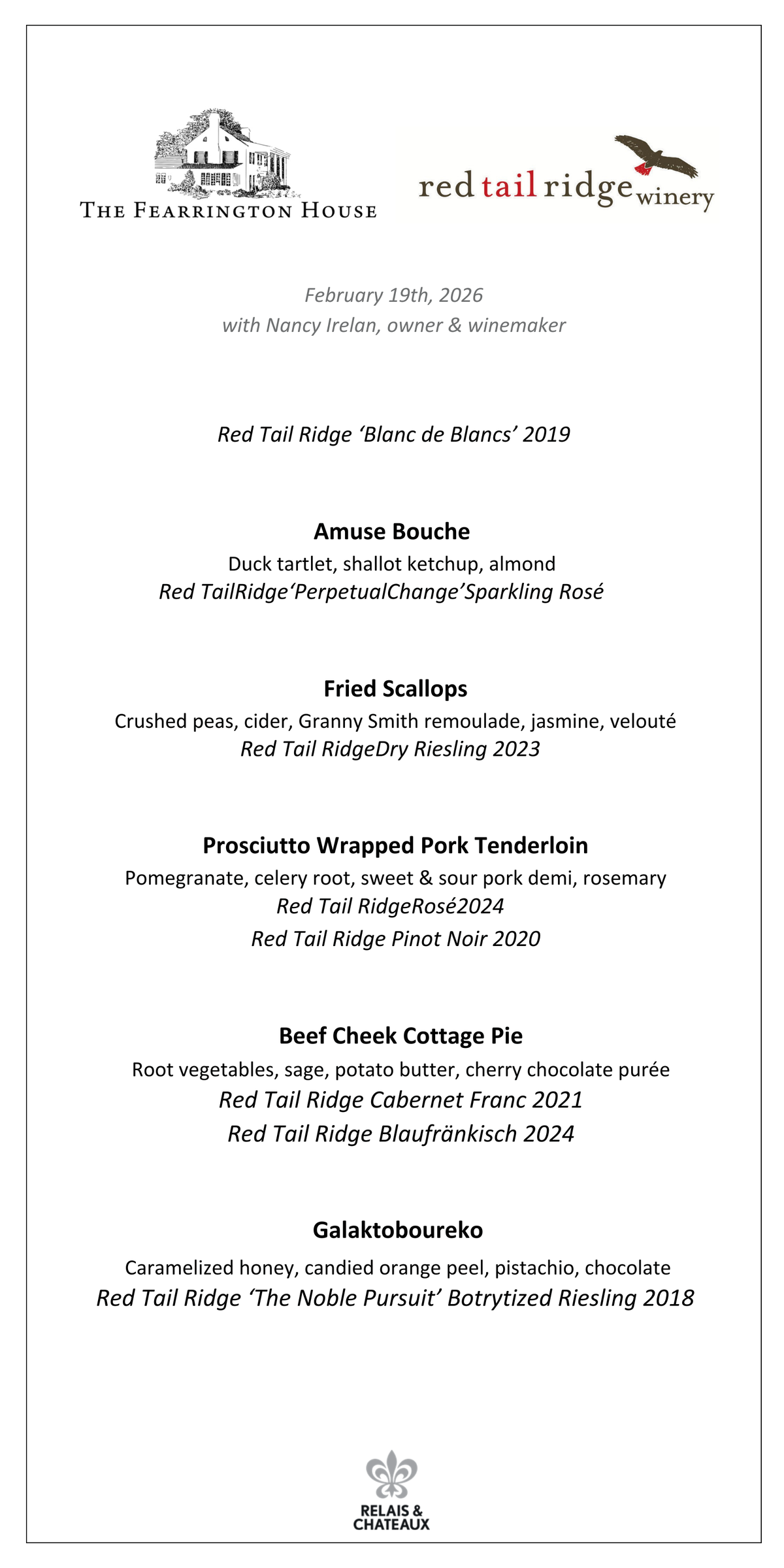 A metal sign reading "red tail ridge" with a tree and bird sculpture stands on grass at sunset—an inviting welcome to the Red Tail Ridge Wine Dinner by FEARRINGTON VILLAGE, perfect for a Finger Lakes wine experience.