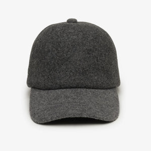 WYETH BRADY BASEBALL CAP in dark grey wool.