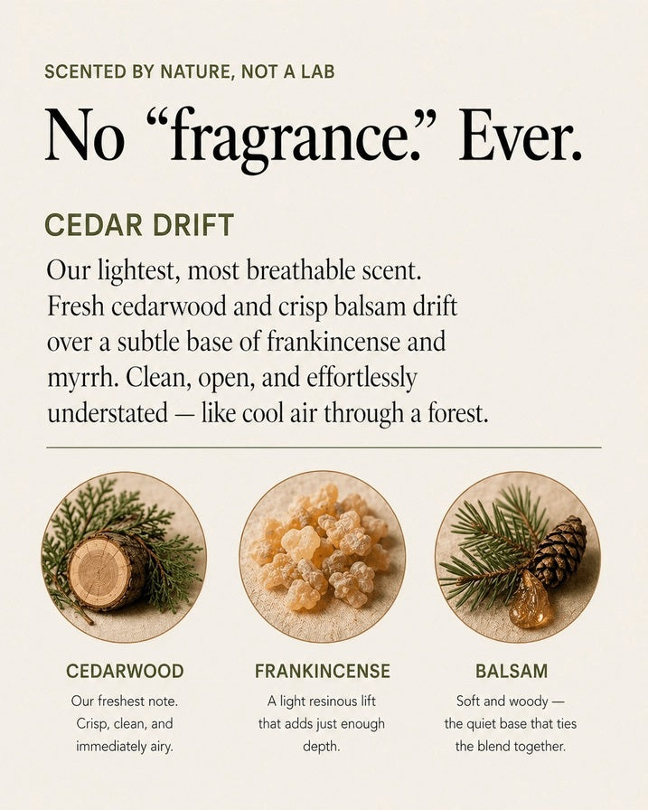 Experience all-day freshness with HYGIENELAB - DEODORANT, CEDAR DRIFT. This non-toxic formula neutralizes odor to provide lasting 24-hour protection. Enriched with probiotics, it helps combat odor-causing bacteria while maintaining your skin’s natural balance. Soothing ingredients gently care for even sensitive skin, and because our deodorant is aluminum-free and free from harsh chemicals, you can feel confident using HYGIENELAB every day.