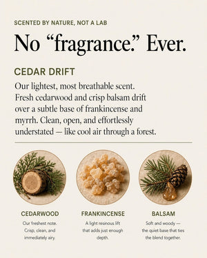 Experience all-day freshness with HYGIENELAB - DEODORANT, CEDAR DRIFT. This non-toxic formula neutralizes odor to provide lasting 24-hour protection. Enriched with probiotics, it helps combat odor-causing bacteria while maintaining your skin’s natural balance. Soothing ingredients gently care for even sensitive skin, and because our deodorant is aluminum-free and free from harsh chemicals, you can feel confident using HYGIENELAB every day.