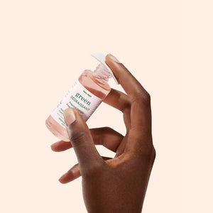 A 30ml bottle of MANUCURIST - GREEN™ DEGREASER nail prep from MANUCURIST INC, formulated with gentle, effective plant-based ingredients. The clear bottle features a black cap and a white label with green and black text.