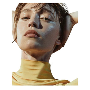 A rectangular bottle of U BEAUTY THE SUPER INTENSIVE FACE OIL 30ML with a white cap and orange gradient glass is shown against a white background—formulated to support the moisture barrier for lasting hydration.