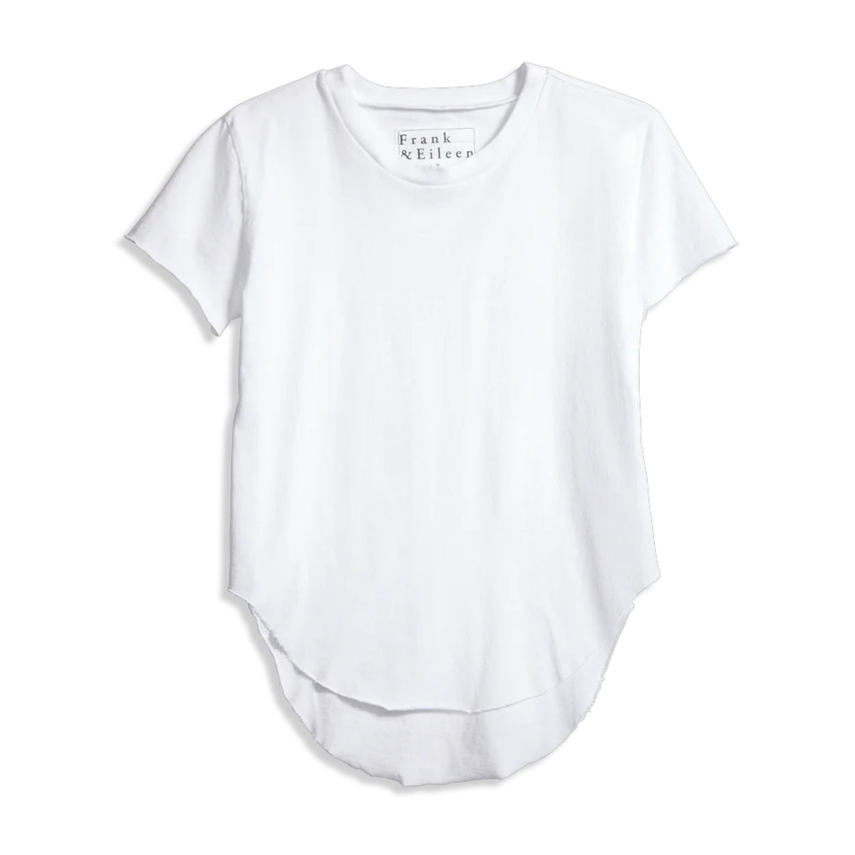The FRANK AND EILEEN - THEO PERFECT TEE is a plain white vintage short-sleeve tee with a classic crew neck and slightly curved hem.